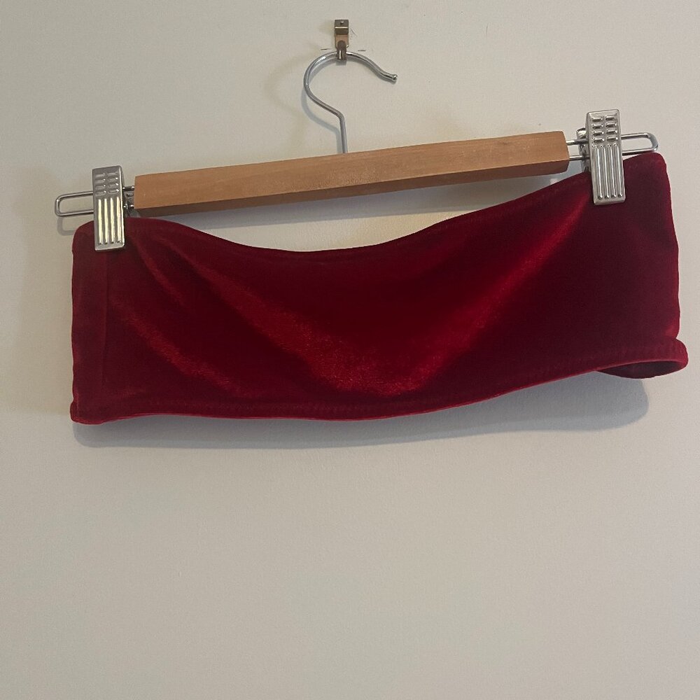Fox Swim Velvet Bandeau Top